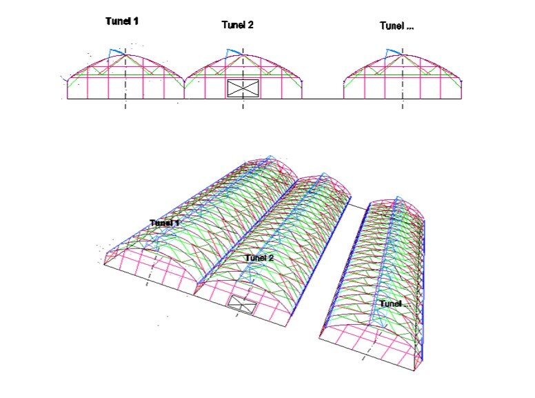 Structura metalica sera, otel zincat S235, sera tip svs 4900mp